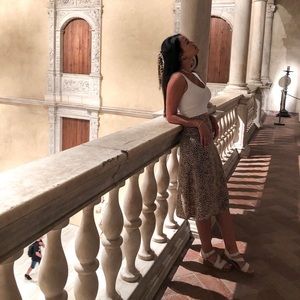 Brandy Melville cheetah print midi skirt